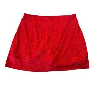 Seg’ments Bright Red Skort Women’s Sz S Stretch Athletic Tennis Mini Skirt Beach